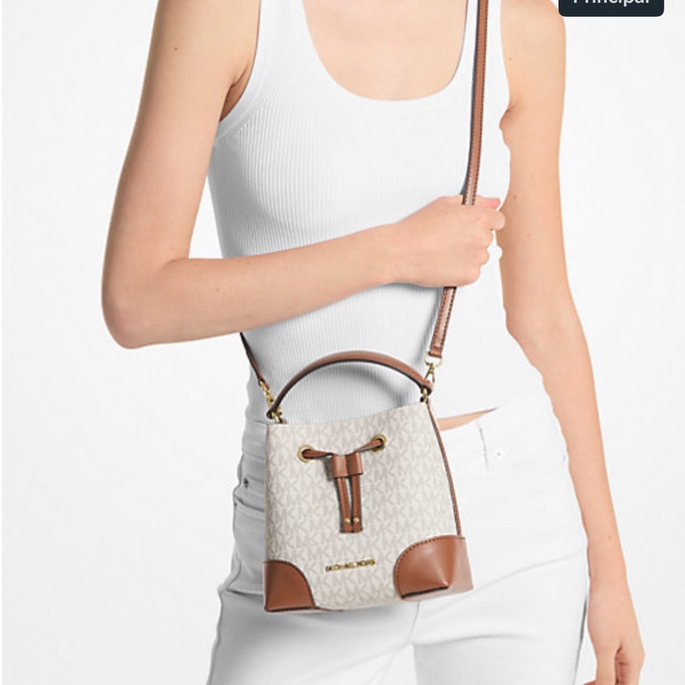 Michael Kors Tan and Cream Crossbody Bag